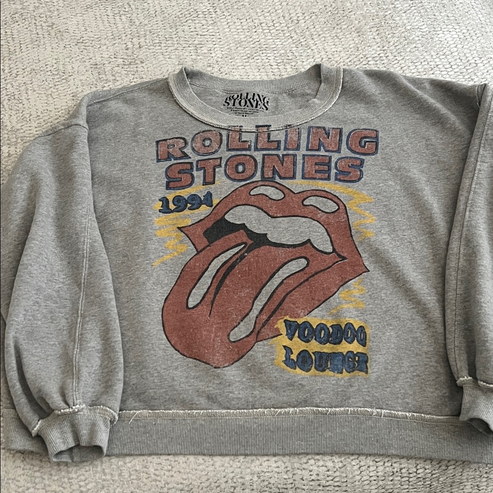 Urban Outfitters Vintage Rolling Stones Gray Sweatshirt- Size Medium